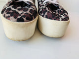 Aqua Leopard Print Platform Sneakers Size 9.5