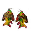 Vintage Hand Painted Fish Earrings