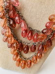 Peach Beaded Statement Necklace