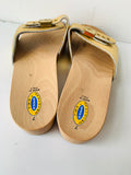 Dr Scholls Gold Metallic Clog/Sandal Size 7
