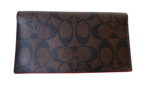 Coach Classic Coated C Leather Checkbook Cover