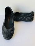 Bernie Mev Black and White Woven Flats