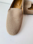 Me Too Perforated Taupe Suede Flat Size 9