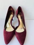 Lauren Ralph Lauren Burgundy Suede Pumps Size 9