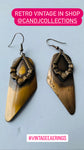 Copper Tone Angled Earrings