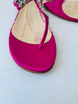 Kate Spade Hot Pink Satin Rhinestone Sandals Size 10