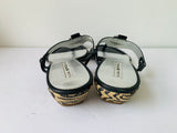 Via Spiga Black Wedge Sandals Size 7