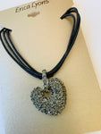 Erica Lyons Open Rhinestone Heart Necklace