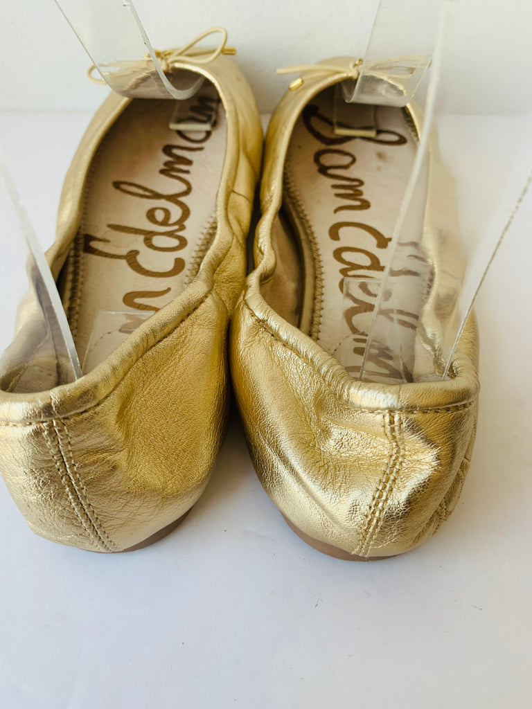 sam edelman gold ballet flats