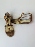 Bandelino Brown Strappy Sandals With Beads Size 9