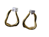 Stockholm Atelier Wavy Gold atone Hoops
