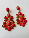 Coral Statement Earrings