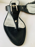 Via Spiga Black Wedge Sandals Size 7