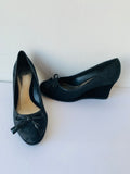 Coach Canvas Wedge In Black Size 6