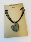 Erica Lyons Open Rhinestone Heart Necklace
