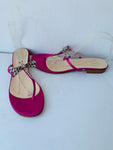 Kate Spade Hot Pink Satin Rhinestone Sandals Size 10
