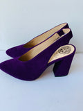 Vince Camuto Tashminta Puorple Suede Slingback Size 6.5