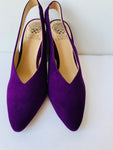 Vince Camuto Tashminta Puorple Suede Slingback Size 6.5
