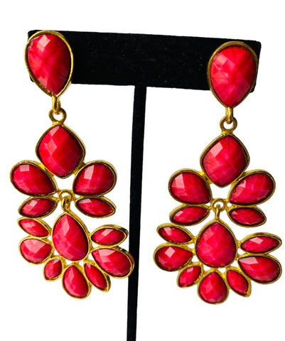 Coral Statement Earrings