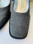 Joan & David Grey Textured Fabric Heels Size 6.5