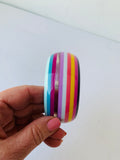 Glass Multicolored Bangle Bracelet