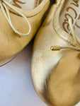 Sam Edelman Gold Metallic Ballet Flats Size 7.5