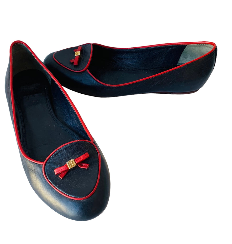 Tory burch hot sale red flats