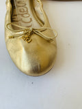 Sam Edelman Gold Metallic Ballet Flats Size 7.5
