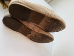 Me Too Perforated Taupe Suede Flat Size 9