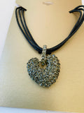 Erica Lyons Open Rhinestone Heart Necklace
