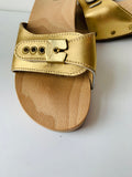 Dr Scholls Gold Metallic Clog/Sandal Size 7