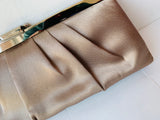 Jessica McClintock Champaign Satin Evening Bag