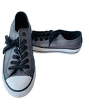 Converse Leather Metallic Grey All Stars Sneakers Size 6.5