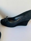 Coach Canvas Wedge In Black Size 6
