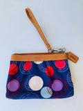 Coach Polka Dot Leather Leah Wristlet