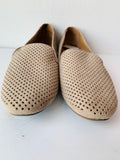 Me Too Perforated Taupe Suede Flat Size 9