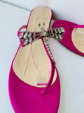 Kate Spade Hot Pink Satin Rhinestone Sandals Size 10