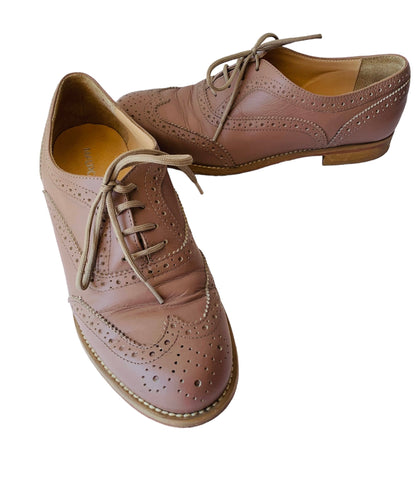 Mauro Leone Blush/Mauve Leather Loafers Size 38