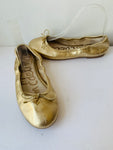 Sam Edelman Gold Metallic Ballet Flats Size 7.5