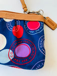 Coach Polka Dot Leather Leah Wristlet