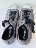 Converse Leather Metallic Grey All Stars Sneakers Size 6.5