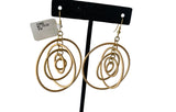 Gold Tone Hoop Dangle Earrings