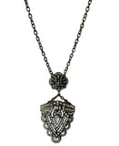 Antique Inspired Pendent Rhinestone Necklace