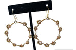 Gold Hoops With Gold Beads