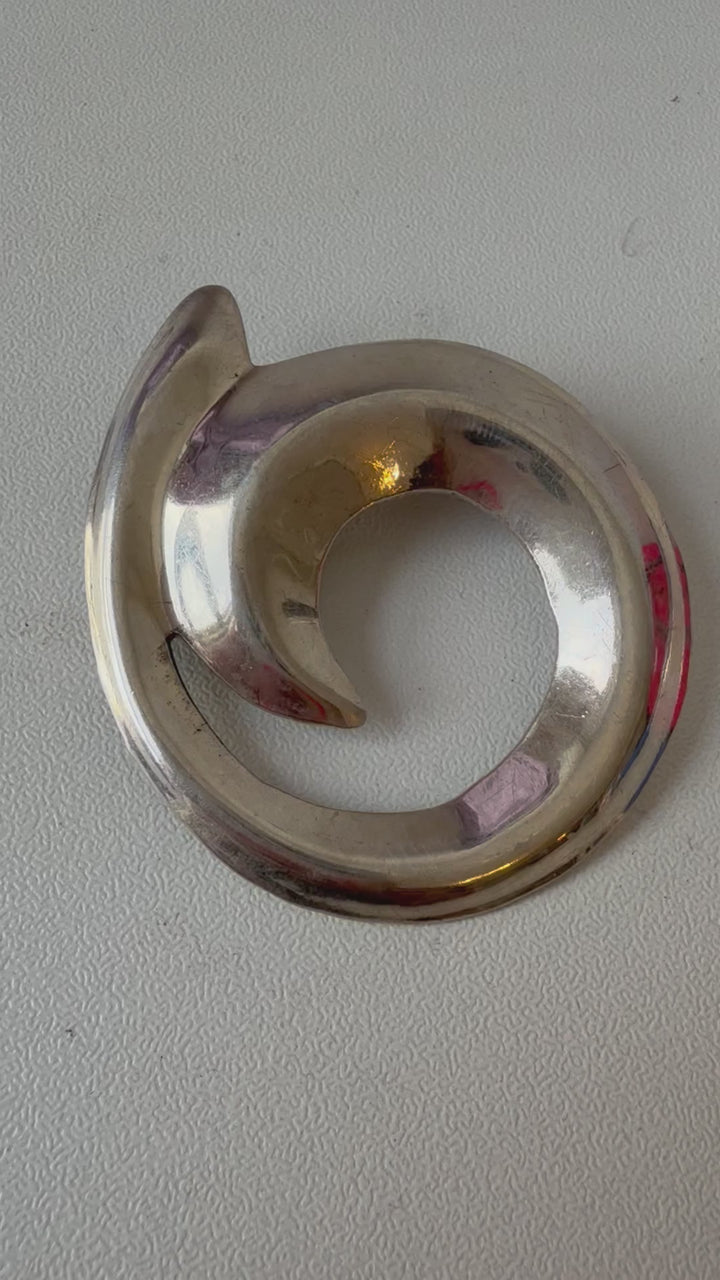 Vintage Taxco Sterling 925 Swirl Brooch/Pin