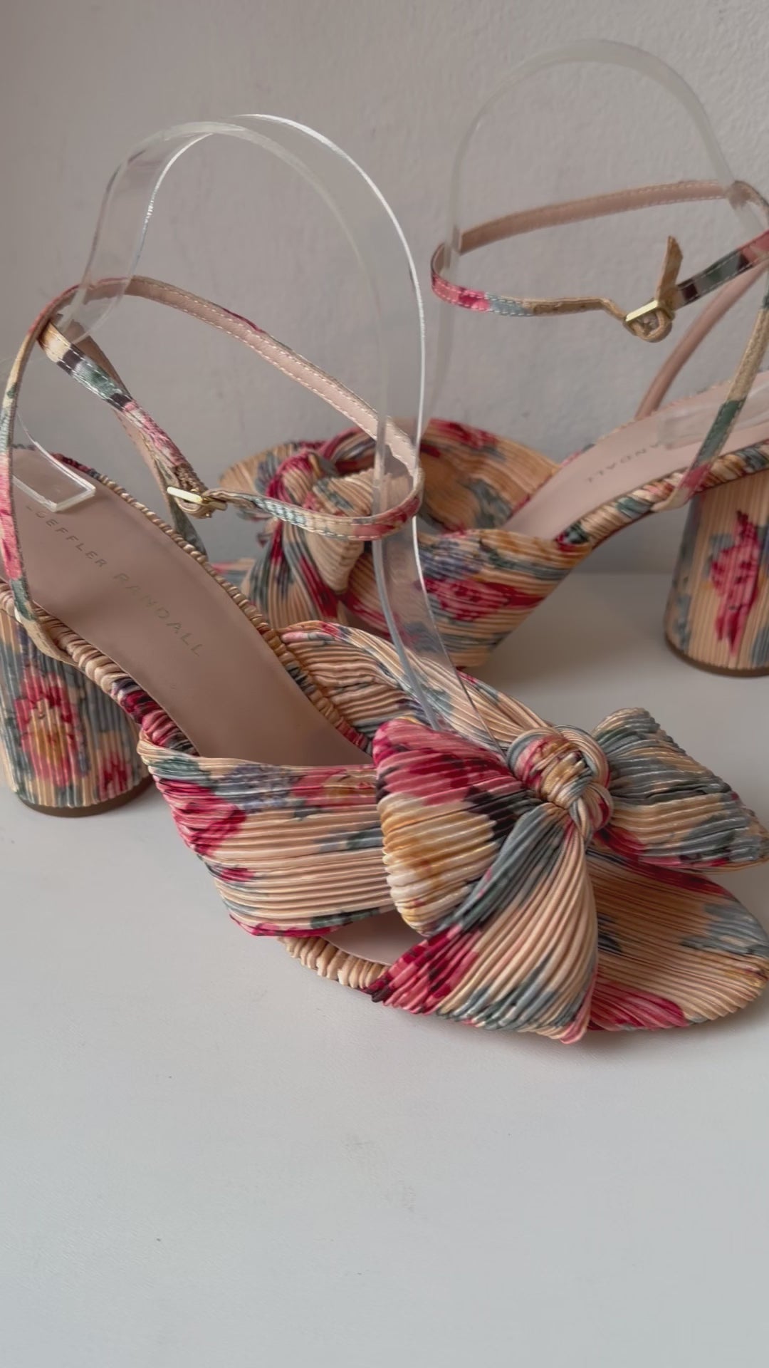 Loeffler Randall Camellia Floral Pleated Heels Size 10