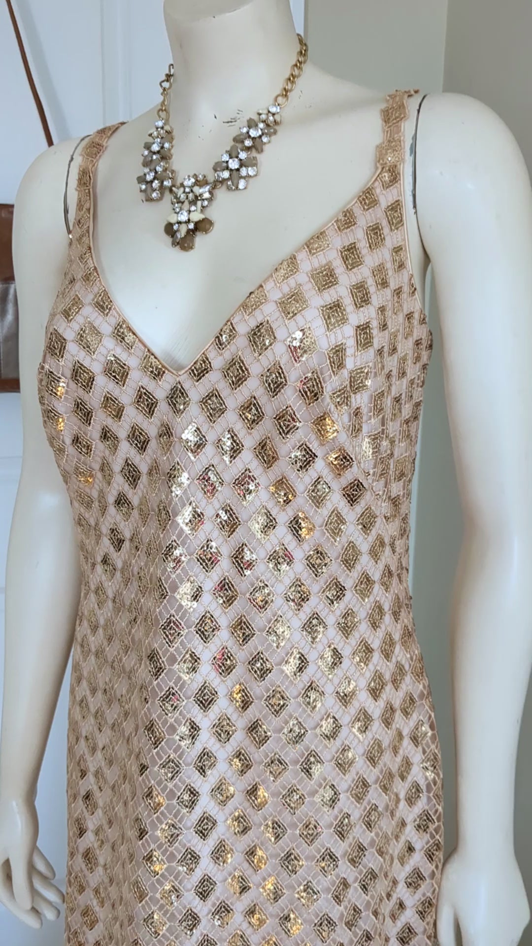 Tadashi Shoji Annabelle Sequin Slip Dress Size 10