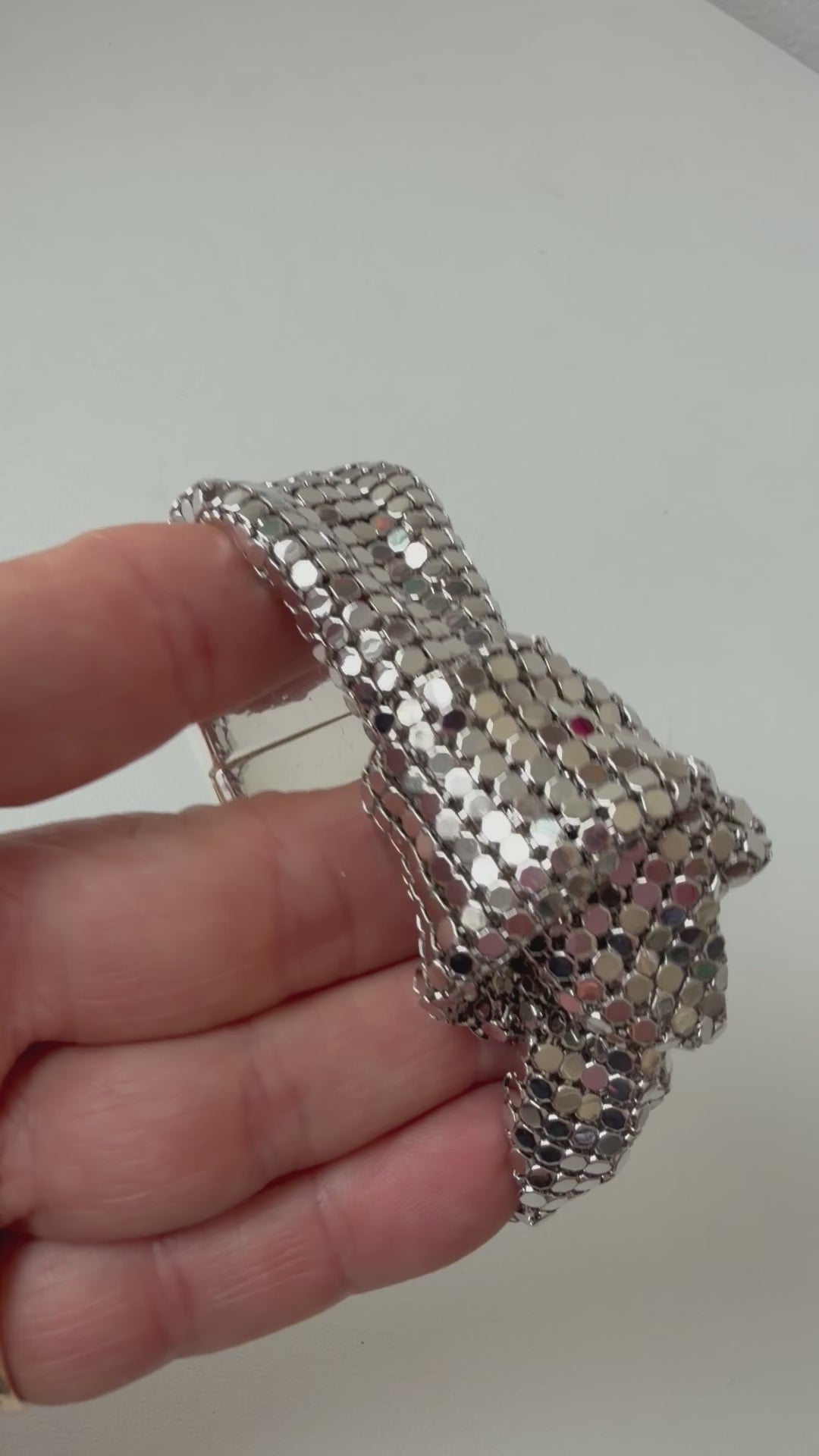 Anthropologie Silver Tone Mesh Bracelet New with Tags