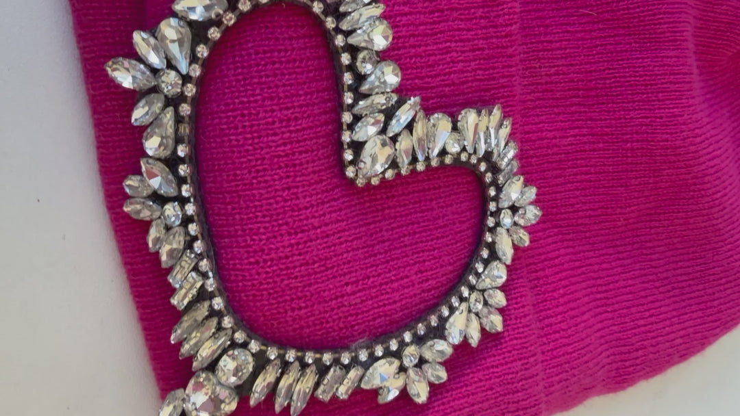 Steve Madden Hot Pink Rhinestone Cap/Hat