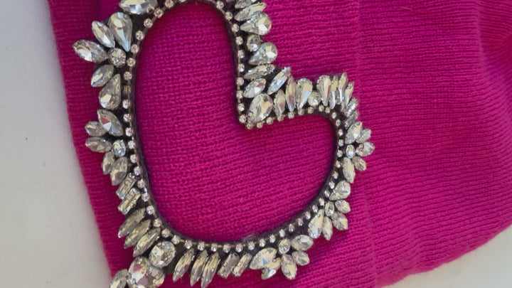 Steve Madden Hot Pink Rhinestone Cap/Hat